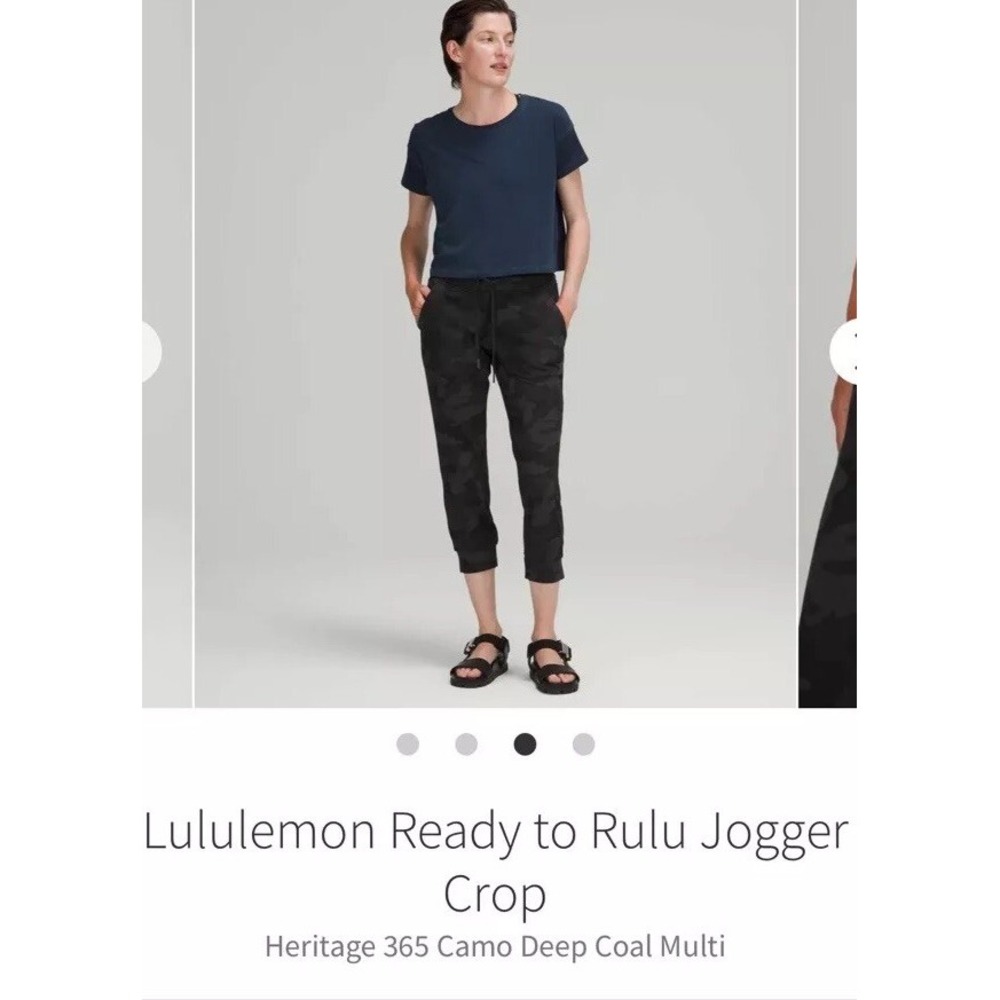 lululemon Ready to Rulu Jogger Crop - Deep Coal Camo (Black/Gray)